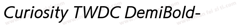 Curiosity TWDC DemiBold字体转换